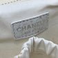 CHANEL Bi-Cea Line Logo Vanity Bag, Cosmetic Bag, 2-Way Shoulder Bag/Handbag, Cotton Canvas, Women's, Black