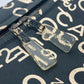 CHANEL Bi-Cea Line Logo Vanity Bag, Cosmetic Bag, 2-Way Shoulder Bag/Handbag, Cotton Canvas, Women's, Black