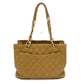 CHANEL A50995 CC Coco Mark Matelasse GST Tote Chain Shoulder Bag in Caviar Leather, Beige