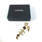 CHANEL CC Coco Mark Color Stone Faux Pearl A18K Earrings GP Women's Gold x Multicolor