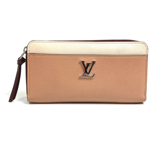 LOUIS VUITTON M67540 ジッピー・ロックミー 長財布 レザー レディース ローズソワクオーツ オレンジベージュ系