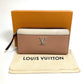 LOUIS VUITTON M67540 Zippy Lockme Long Wallet, Leather, Women's, Rose Soir Quartz, Orange Beige