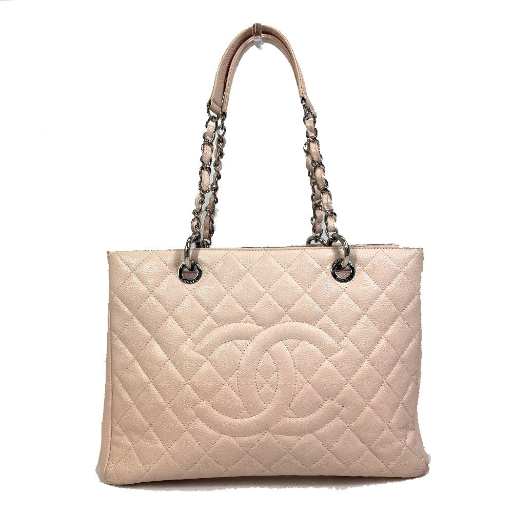CHANEL A50995 CC Coco Mark Matelasse Bag Chain GST Shoulder Bag Tote Bag Caviar Skin Women's Pink