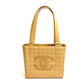 CHANEL A17809 CC Coco Mark Chocolate Bar Bag, Semi-Shoulder Handbag, Shoulder Tote Bag, Calfskin, Women's, Beige