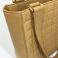 CHANEL A17809 CC Coco Mark Chocolate Bar Bag, Semi-Shoulder Handbag, Shoulder Tote Bag, Calfskin, Women's, Beige