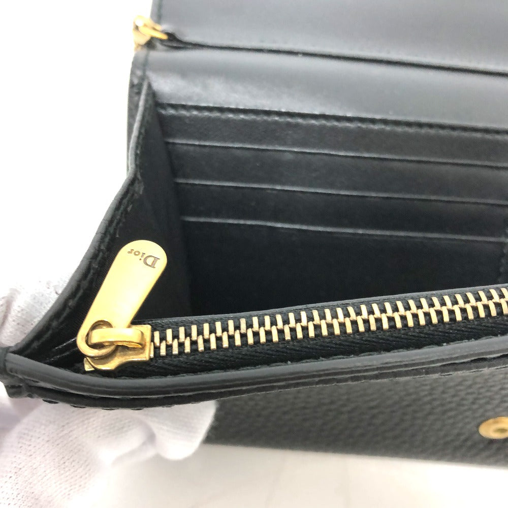 Dior ロゴ/斜め掛け JADIOR カバン チェーンウォレット ショルダーバッグ レザー レディース ブラック