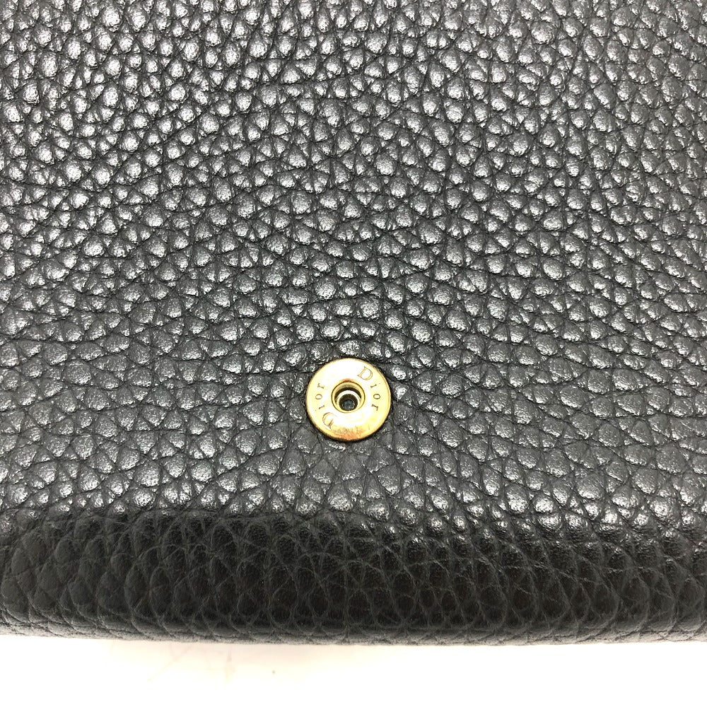Dior ロゴ/斜め掛け JADIOR カバン チェーンウォレット ショルダーバッグ レザー レディース ブラック