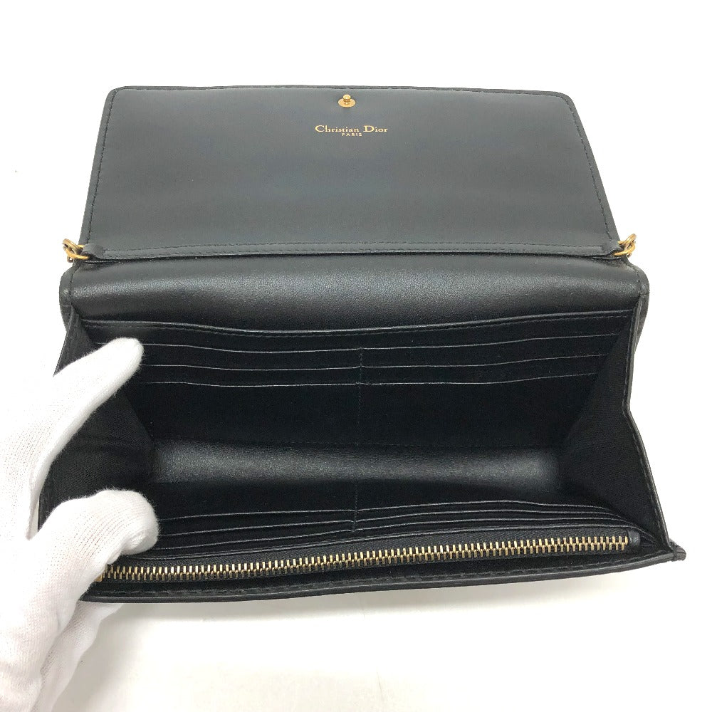 Dior ロゴ/斜め掛け JADIOR カバン チェーンウォレット ショルダーバッグ レザー レディース ブラック