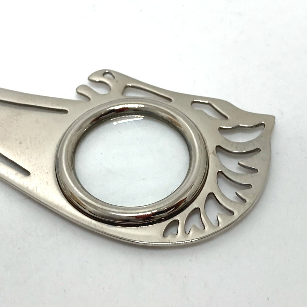 HERMES Cheval Horse Motif Magnifying Glass Bookmark, Stainless Steel, Unisex, Silver