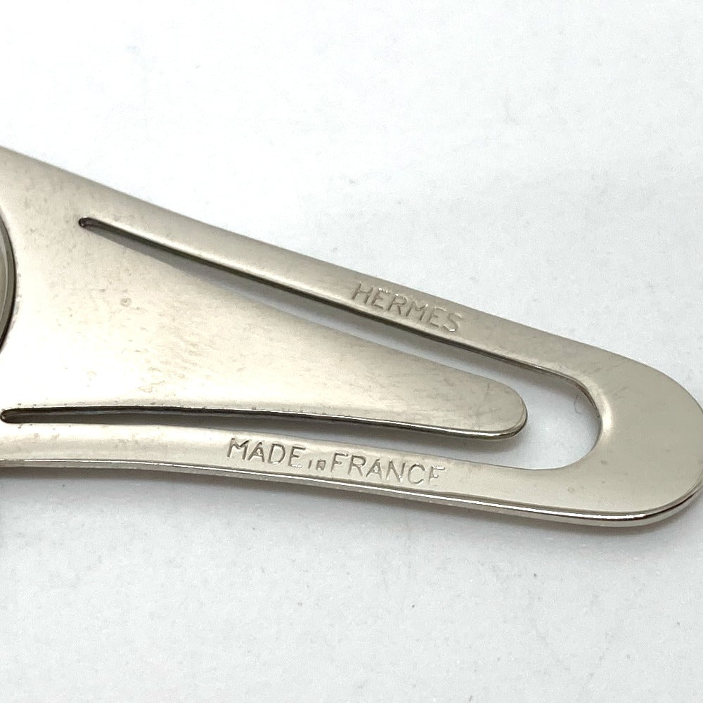 HERMES Cheval Horse Motif Magnifying Glass Bookmark, Stainless Steel, Unisex, Silver