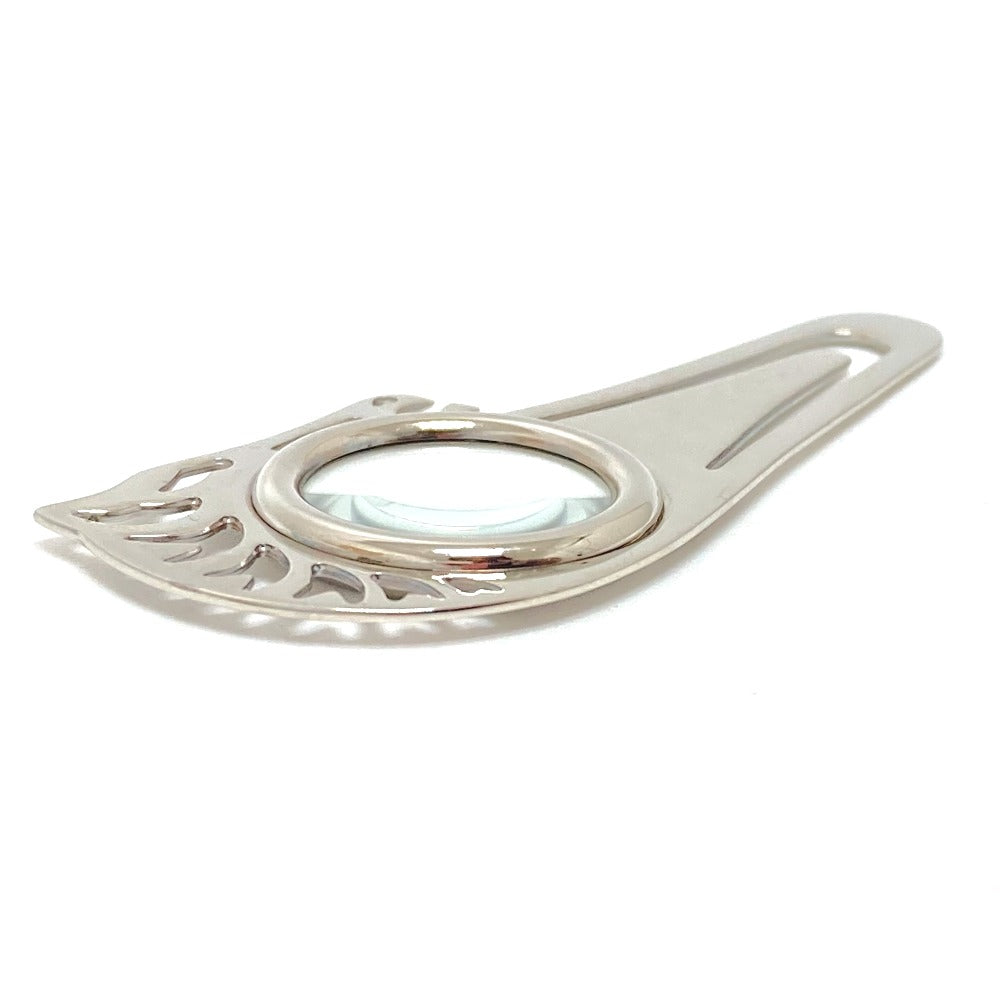 HERMES Cheval Horse Motif Magnifying Glass Bookmark, Stainless Steel, Unisex, Silver