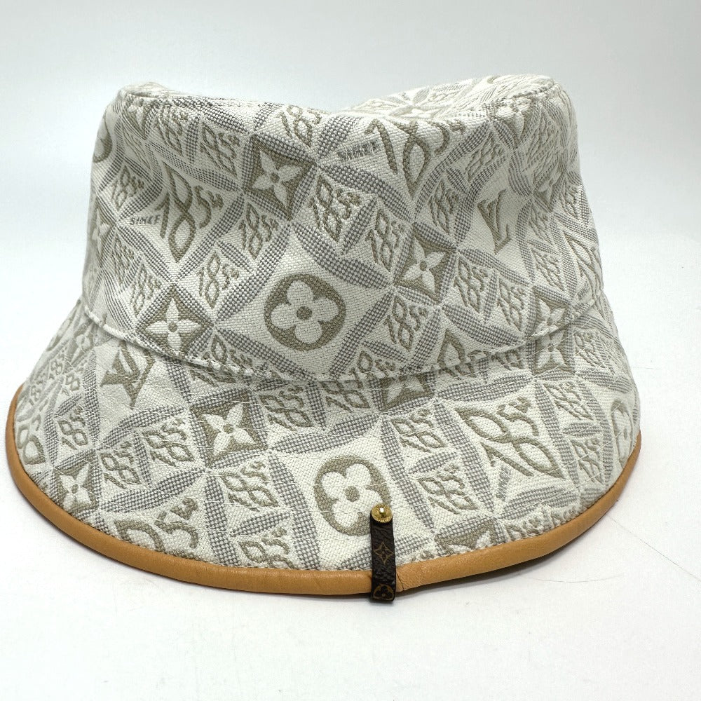 LOUIS VUITTON M77440 Chapeau Monogram Jacquard Hat, Cotton, Unisex, Beige