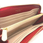 Salvatore Ferragamo Gancini round zip wallet, leather, women's, red