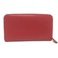 Salvatore Ferragamo Gancini round zip wallet, leather, women's, red