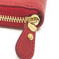 Salvatore Ferragamo Gancini round zip wallet, leather, women's, red