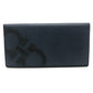 Salvatore Ferragamo Gancini Men's Leather Long Wallet in Navy