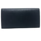 Salvatore Ferragamo Gancini Men's Leather Long Wallet in Navy
