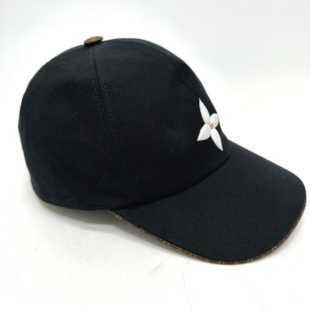 LOUIS VUITTON M76947 Play Flower Embroidered Cap, Cotton, Women's, Brown