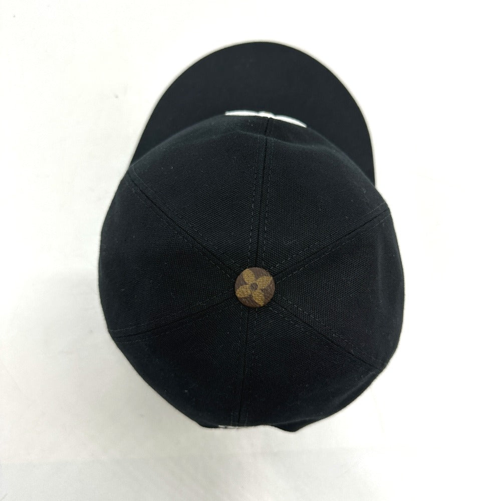 LOUIS VUITTON M76947 Play Flower Embroidered Cap, Cotton, Women's, Brown