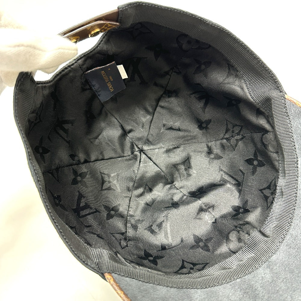LOUIS VUITTON M76947 Play Flower Embroidered Cap, Cotton, Women's, Brown