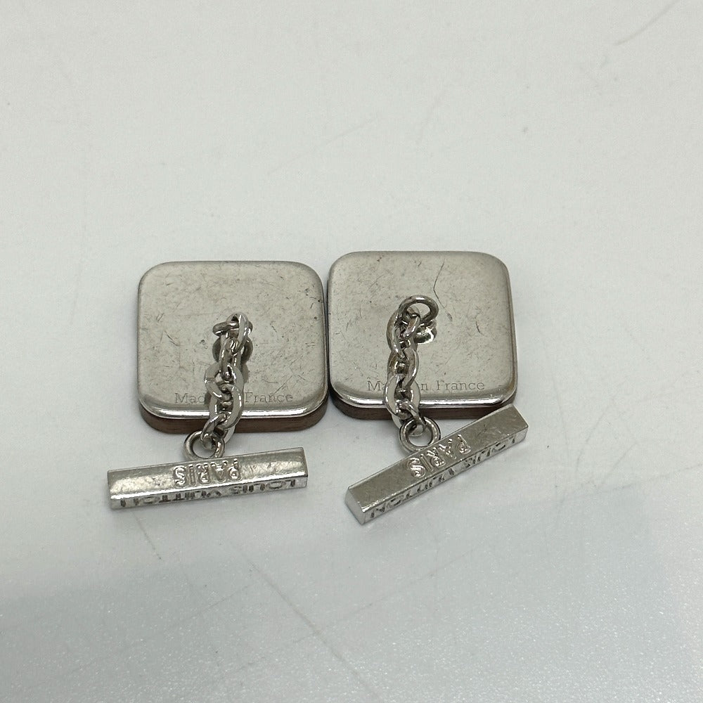 LOUIS VUITTON LV Logo Accessory Wood Cufflinks Men's Brown