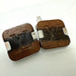 LOUIS VUITTON LV Logo Accessory Wood Cufflinks Men's Brown