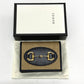 GUCCI 621887 Horsebit Compact Wallet, Tri-fold Canvas/Leather, Women's, Beige