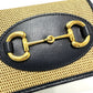 GUCCI 621887 Horsebit Compact Wallet, Tri-fold Canvas/Leather, Women's, Beige