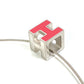HERMES H Cube Cage d'Ache Pendant Necklace, Women's, Silver