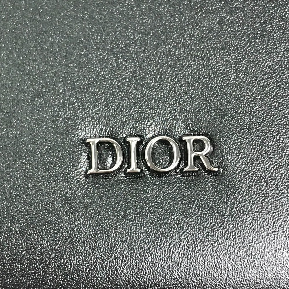 Christian Dior Pochette Bag Crossbody Phone Case Ultra Messenger Shoulder Bag Leather Men's Black