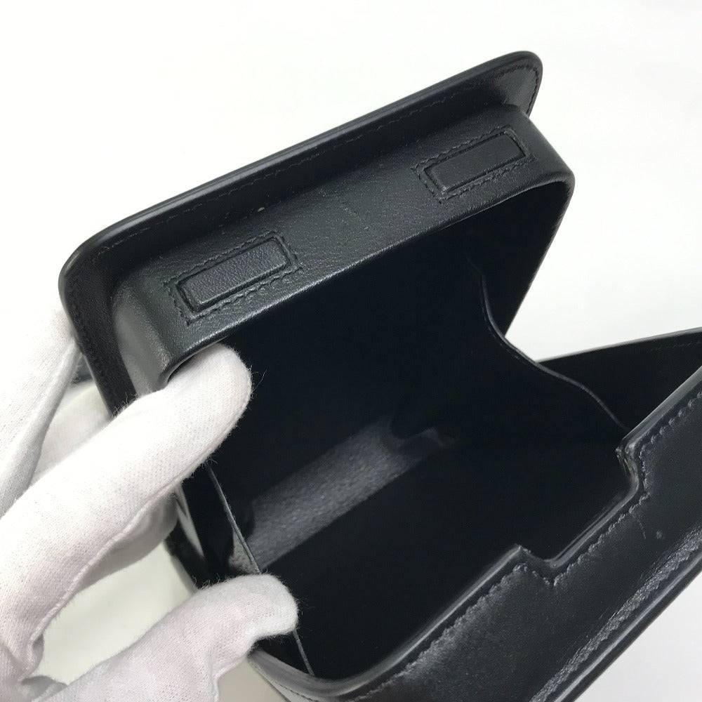Christian Dior Pochette Bag Crossbody Phone Case Ultra Messenger Shoulder Bag Leather Men's Black