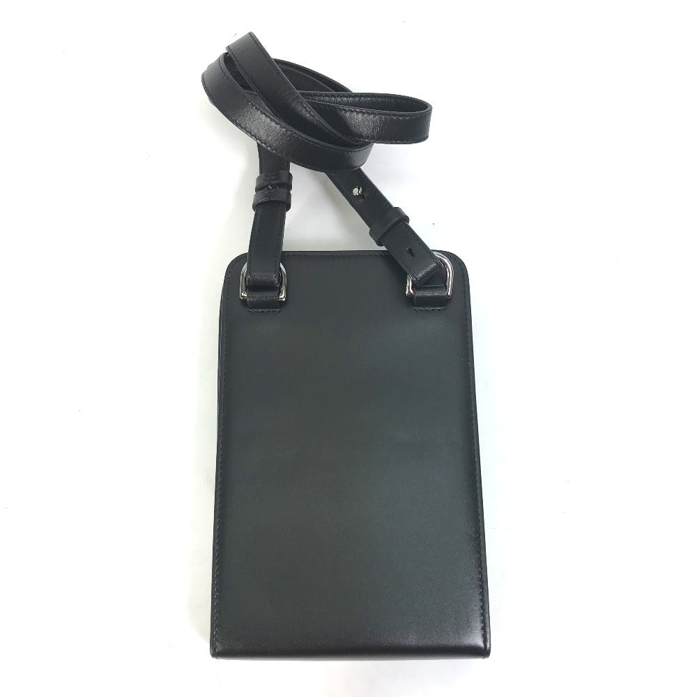 Christian Dior Pochette Bag Crossbody Phone Case Ultra Messenger Shoulder Bag Leather Men's Black