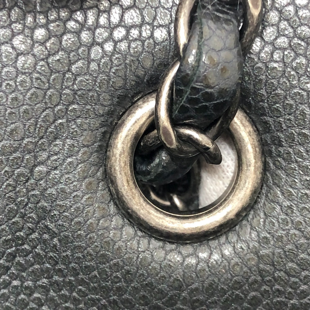 CHANEL CC Coco Mark Tote Bag, Chain Bag, Handbag, Shoulder Bag, Caviar Leather, Women's, Gray