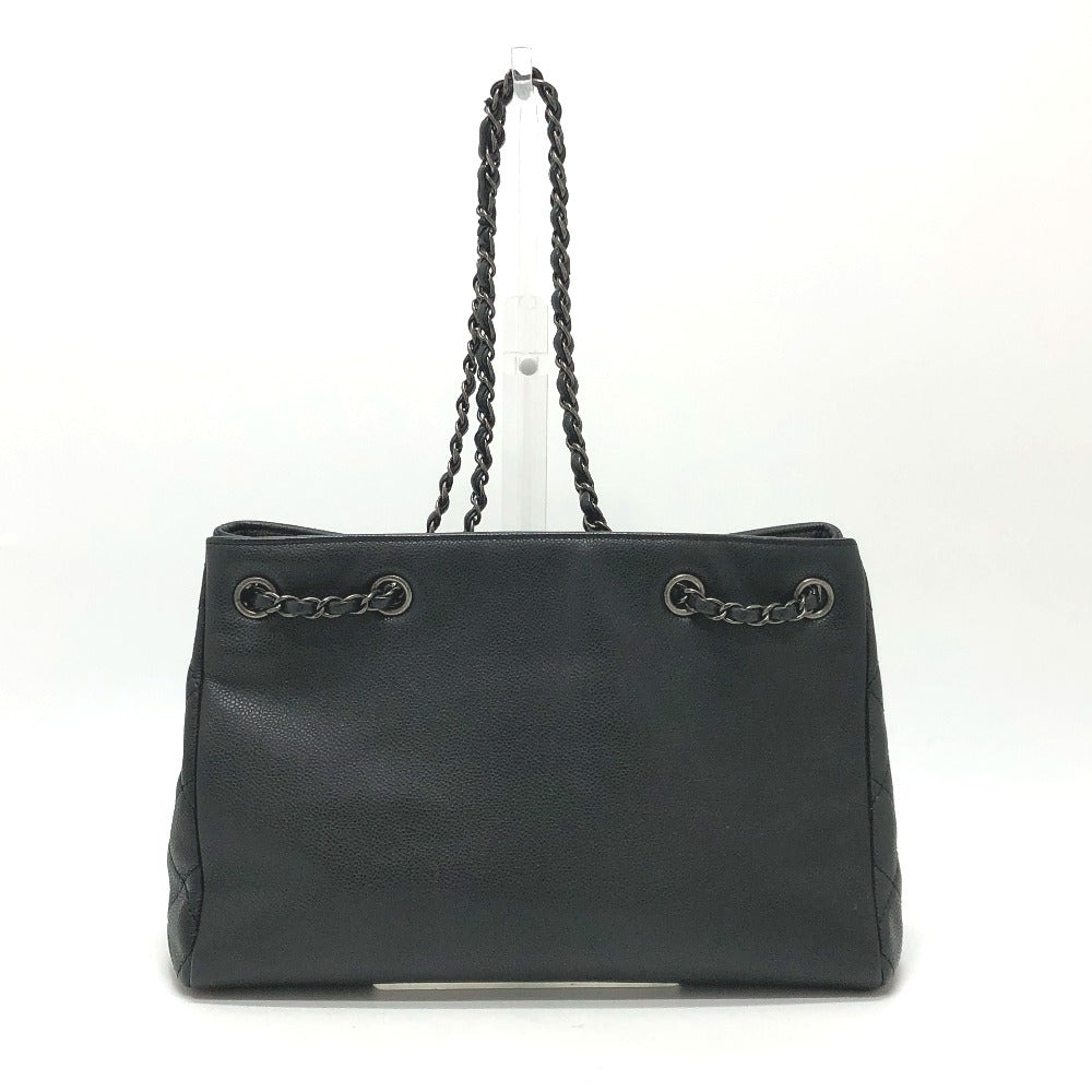 CHANEL CC Coco Mark Tote Bag, Chain Bag, Handbag, Shoulder Bag, Caviar Leather, Women's, Gray