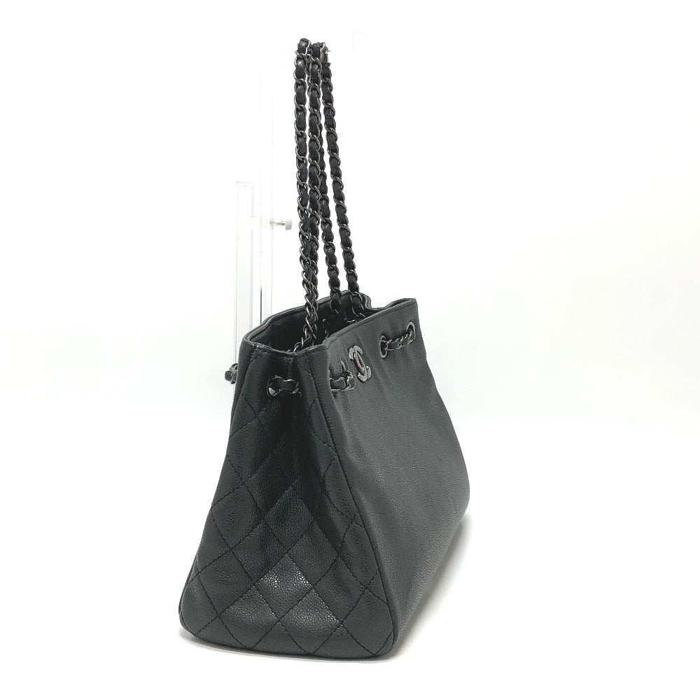 CHANEL CC Coco Mark Tote Bag, Chain Bag, Handbag, Shoulder Bag, Caviar Leather, Women's, Gray