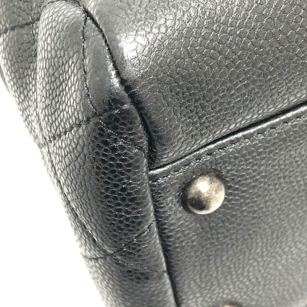 CHANEL CC Coco Mark Tote Bag, Chain Bag, Handbag, Shoulder Bag, Caviar Leather, Women's, Gray