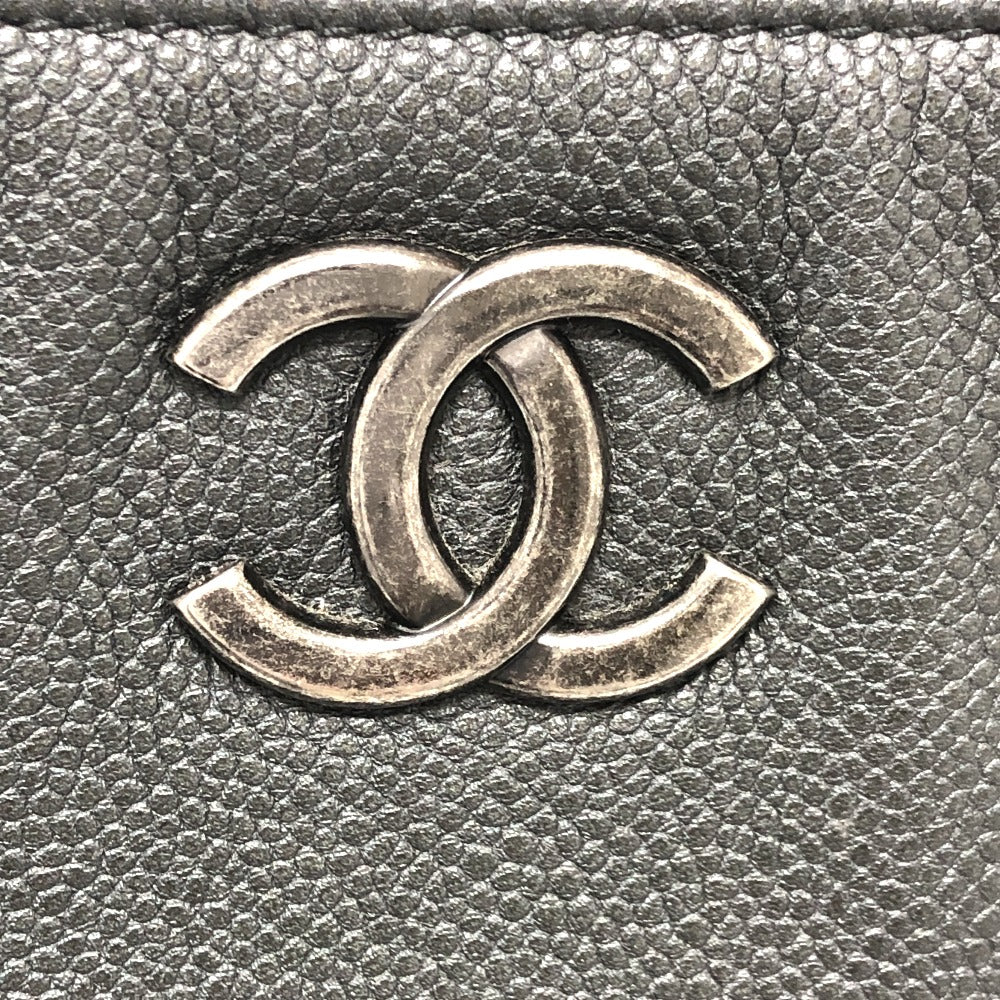 CHANEL CC Coco Mark Tote Bag, Chain Bag, Handbag, Shoulder Bag, Caviar Leather, Women's, Gray