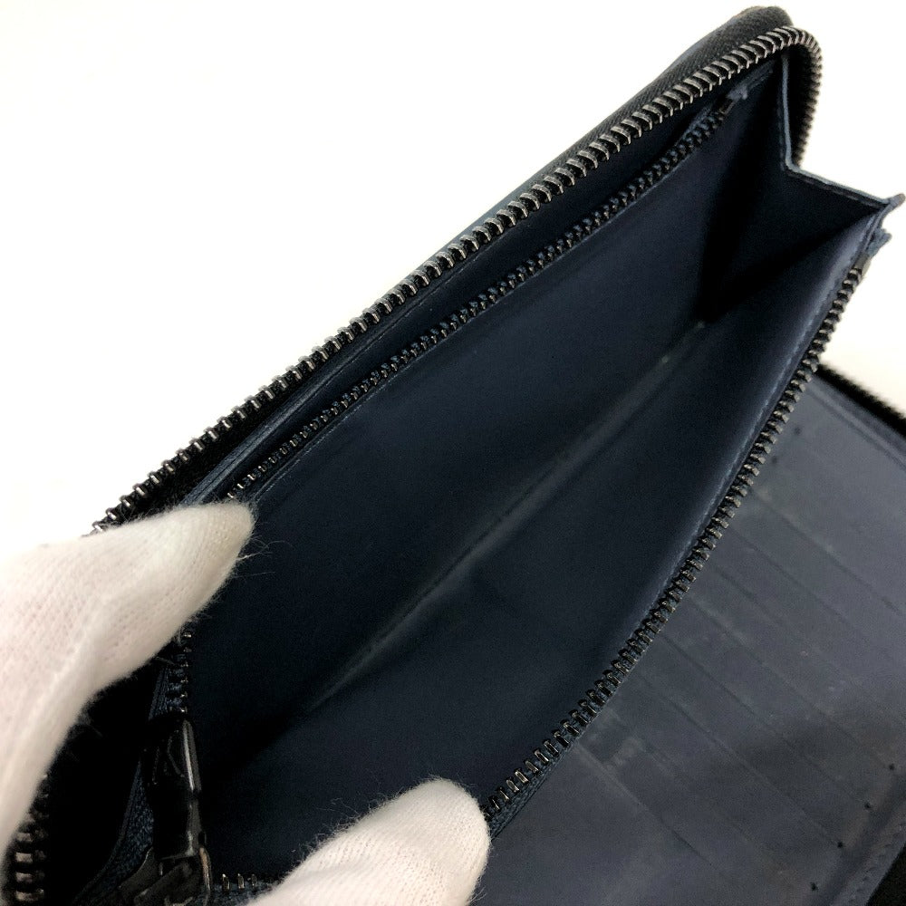 LOUIS VUITTON M82322 Monogram Shadow Zippy Wallet Vertical Long Wallet in Monogram Shadow Leather, Men's, Navy