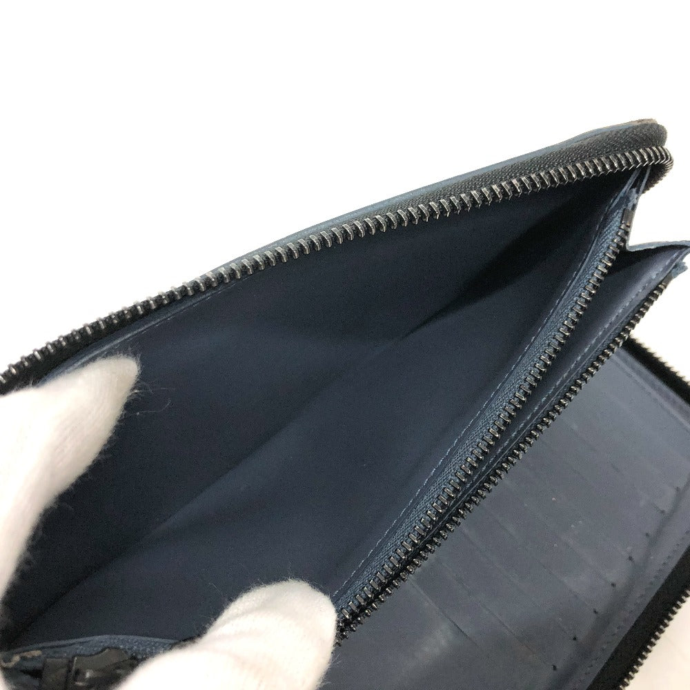 LOUIS VUITTON M82322 Monogram Shadow Zippy Wallet Vertical Long Wallet in Monogram Shadow Leather, Men's, Navy