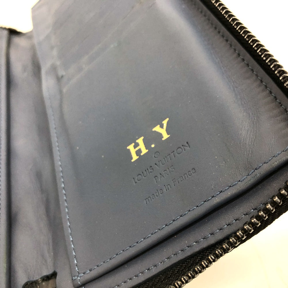 LOUIS VUITTON M82322 Monogram Shadow Zippy Wallet Vertical Long Wallet in Monogram Shadow Leather, Men's, Navy