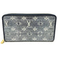 LOUIS VUITTON M82468 Monogram Jacquard Zippy Wallet Long Wallet Fabric Women's Navy