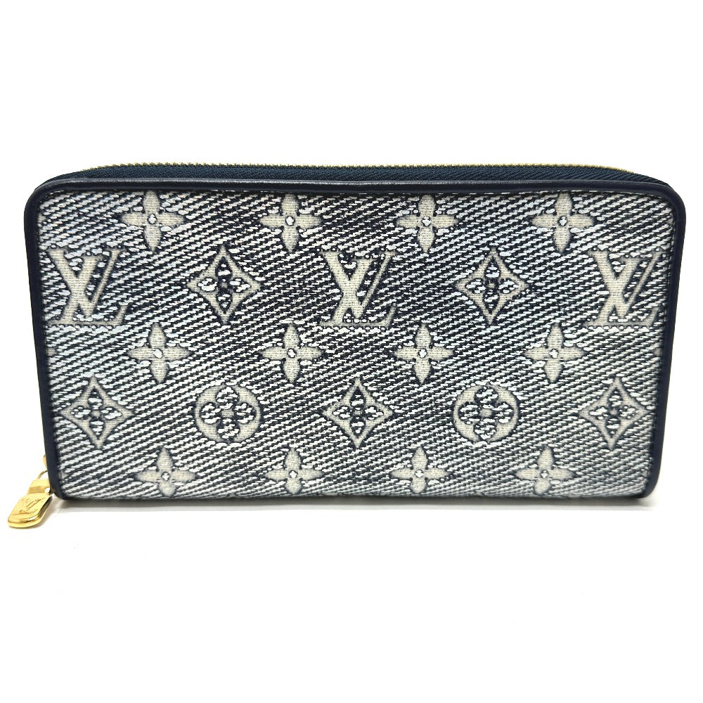LOUIS VUITTON M82468 Monogram Jacquard Zippy Wallet Long Wallet Fabric Women's Navy