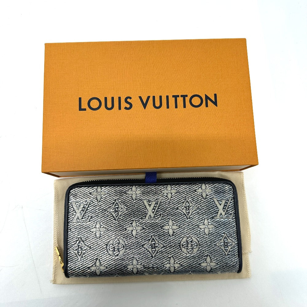 LOUIS VUITTON M82468 Monogram Jacquard Zippy Wallet Long Wallet Fabric Women's Navy