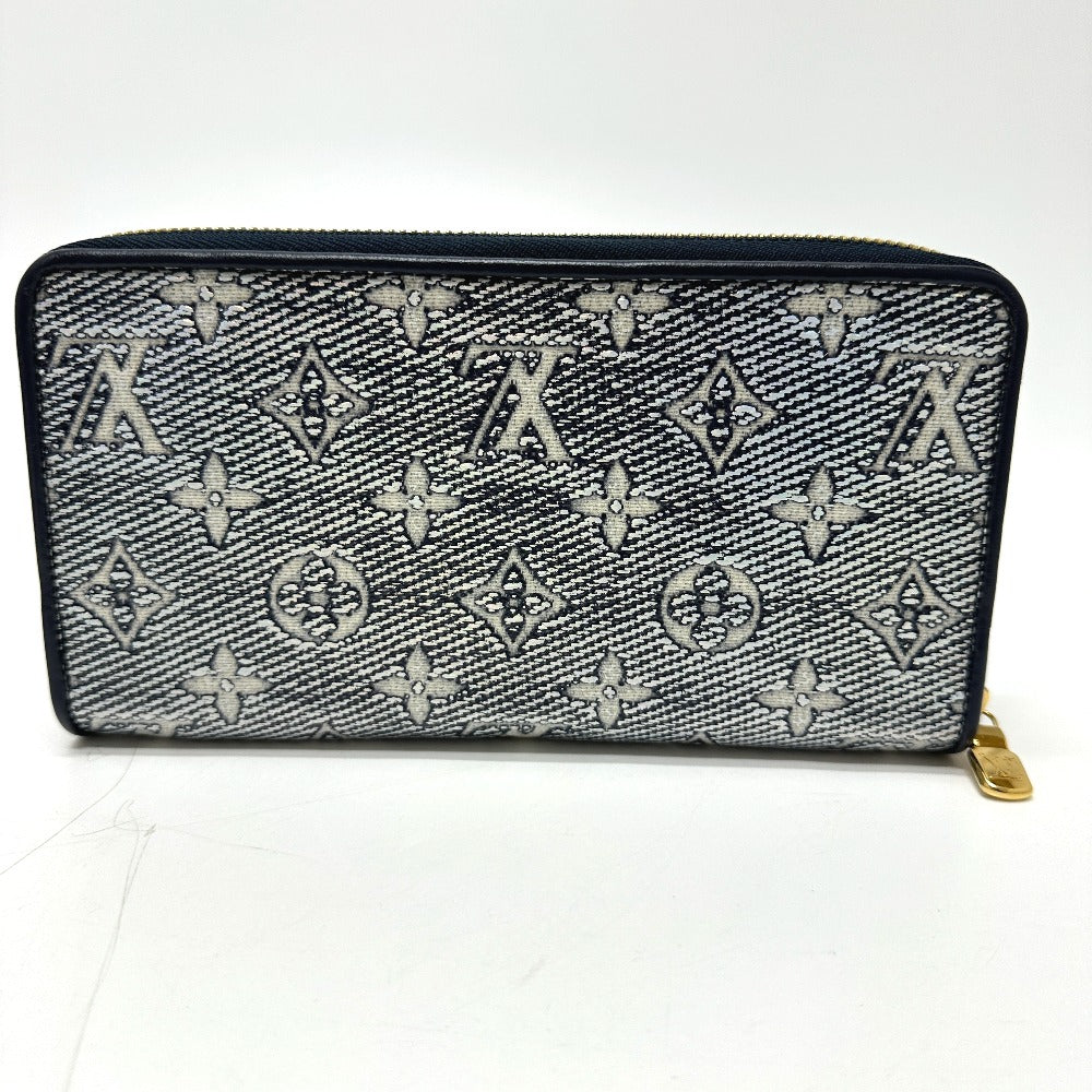 LOUIS VUITTON M82468 Monogram Jacquard Zippy Wallet Long Wallet Fabric Women's Navy
