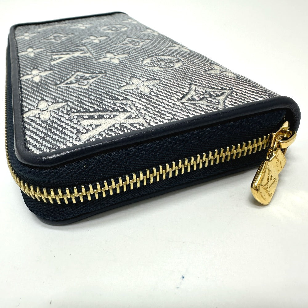 LOUIS VUITTON M82468 Monogram Jacquard Zippy Wallet Long Wallet Fabric Women's Navy