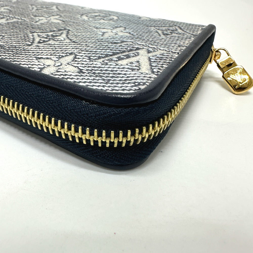 LOUIS VUITTON M82468 Monogram Jacquard Zippy Wallet Long Wallet Fabric Women's Navy