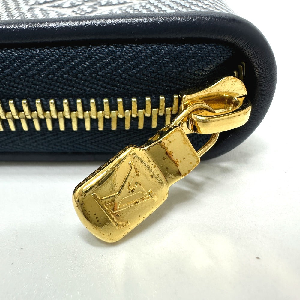 LOUIS VUITTON M82468 Monogram Jacquard Zippy Wallet Long Wallet Fabric Women's Navy