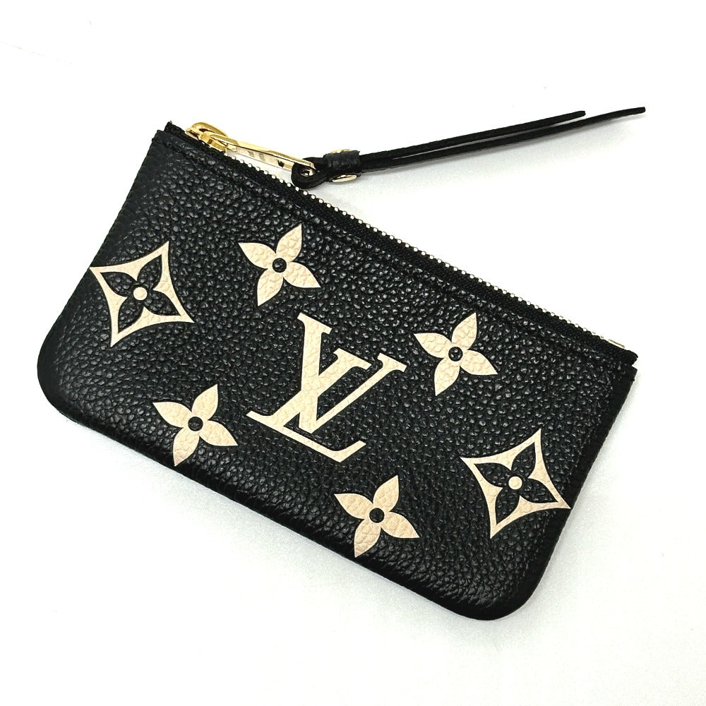 LOUIS VUITTON M80885 Monogram Empreinte Pochette Cle Coin Case in Monogram Empreinte Leather, Women's, Black