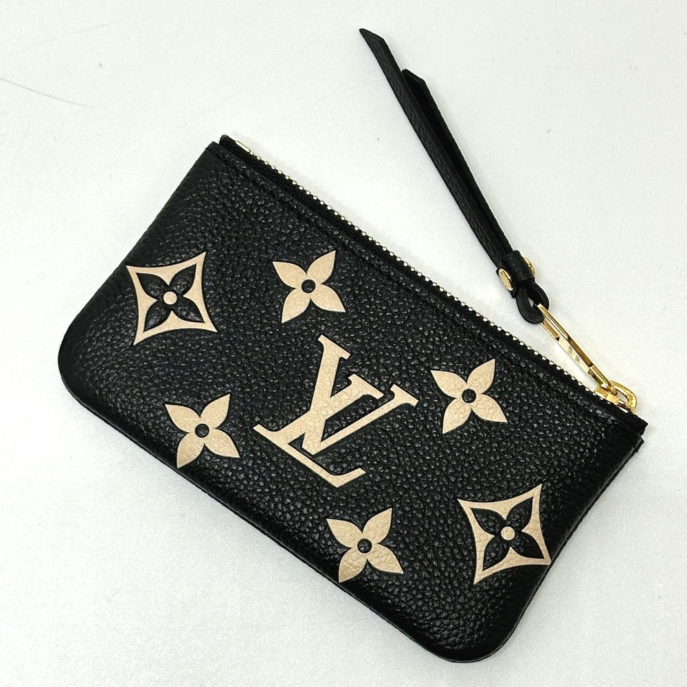 LOUIS VUITTON M80885 Monogram Empreinte Pochette Cle Coin Case in Monogram Empreinte Leather, Women's, Black