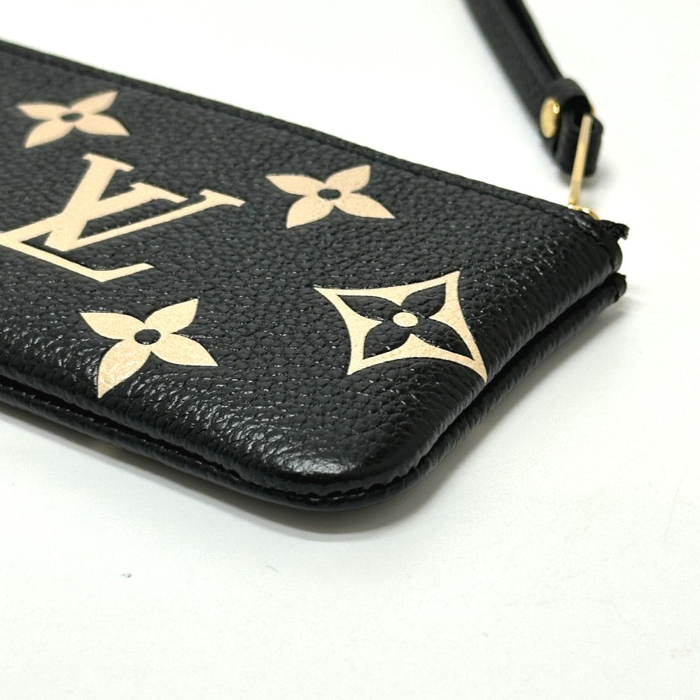 LOUIS VUITTON M80885 Monogram Empreinte Pochette Cle Coin Case in Monogram Empreinte Leather, Women's, Black
